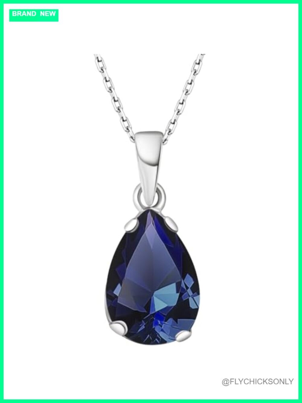Sterling Silver Sapphire Birthstone Pendant Necklace